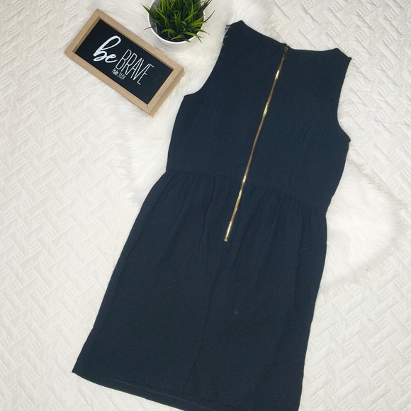 {Ann Taylor LOFT} Black and Gold Dress - Picture 3 of 3